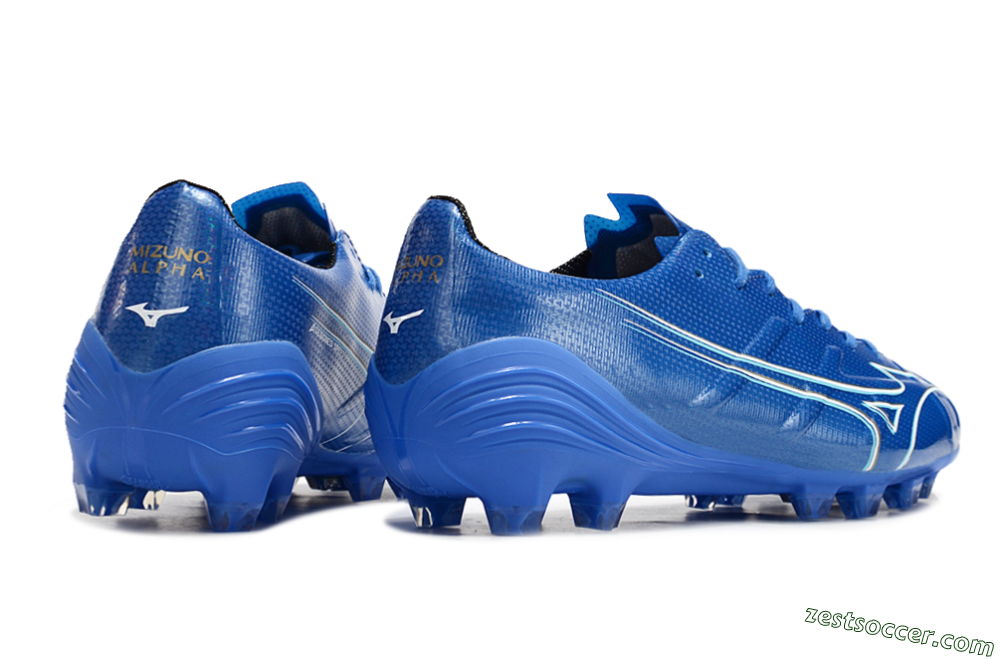 Mizuno Monarcida Alpha FG Low-Tops Soccer Cleats - Blue/White/Yellow 6