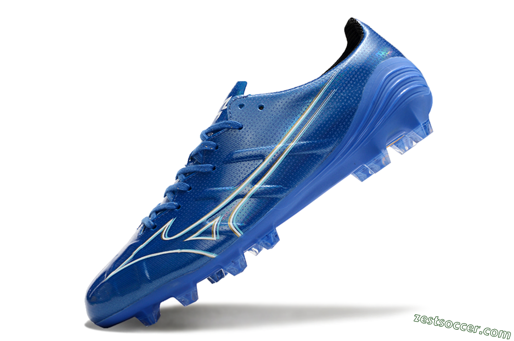 Mizuno Monarcida Alpha FG Low-Tops Soccer Cleats - Blue/White/Yellow 5