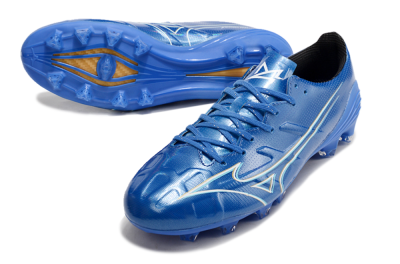 Mizuno Monarcida Alpha FG Low-Tops Soccer Cleats - Blue/White/Yellow