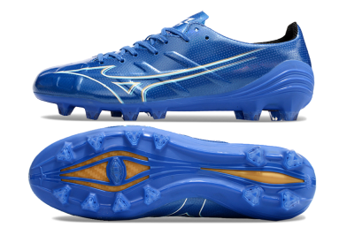 Mizuno Monarcida Alpha FG Low-Tops Soccer Cleats - Blue/White/Yellow