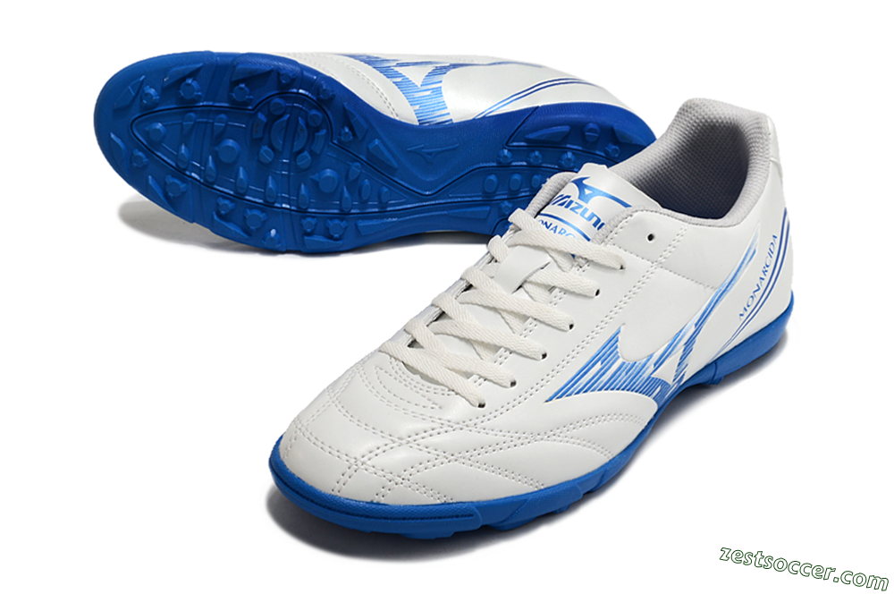 Mizuno Monarcida Neo TF Low-Tops Soccer Shoes - White/Blue 3