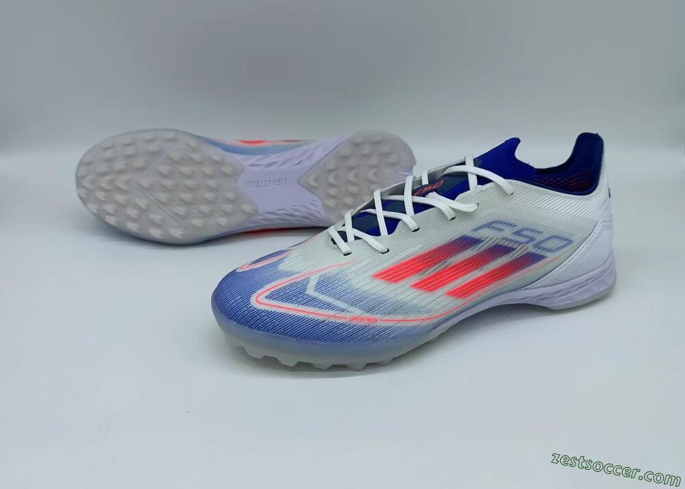 Adidas F50 Pro TF Low-Tops Soccer Shoes - Blue/Red/Beige