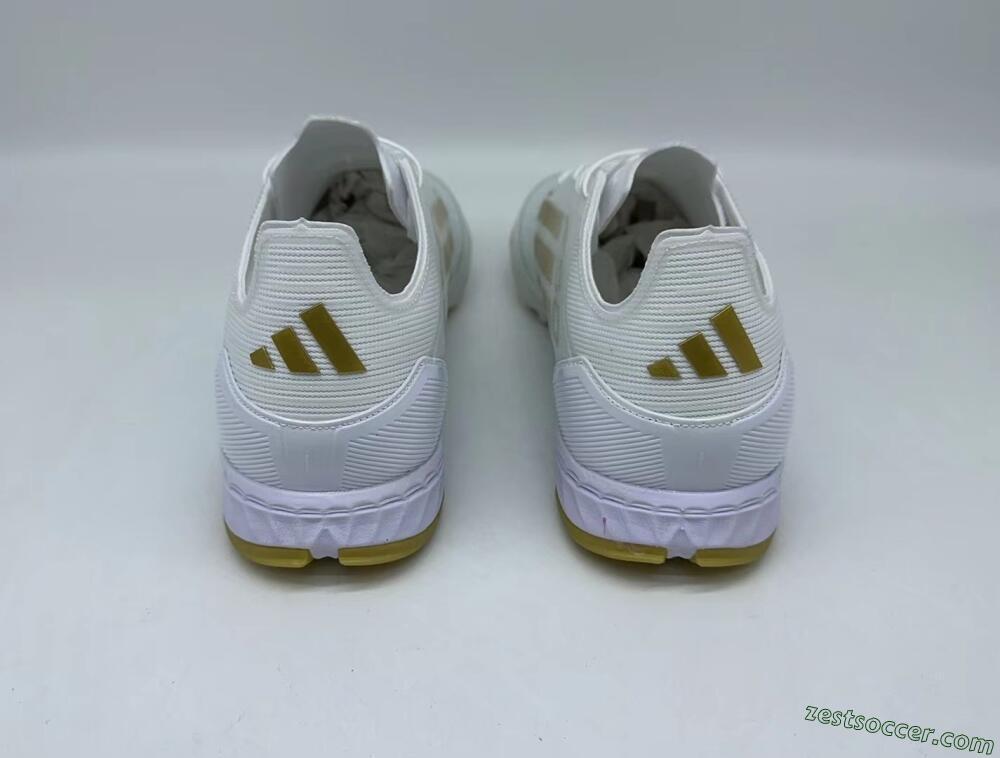 Adidas F50 Elite TF Low-Tops Soccer Shoes - White/Gold