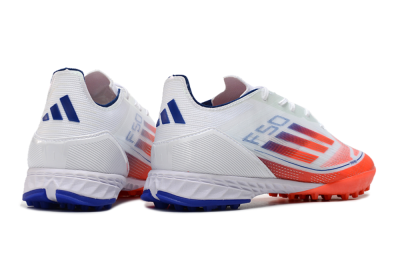 Adidas F50 Pro TF Low-Tops Soccer Shoes - White/Red/Blue