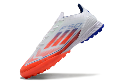 Adidas F50 Pro TF Low-Tops Soccer Shoes - White/Red/Blue