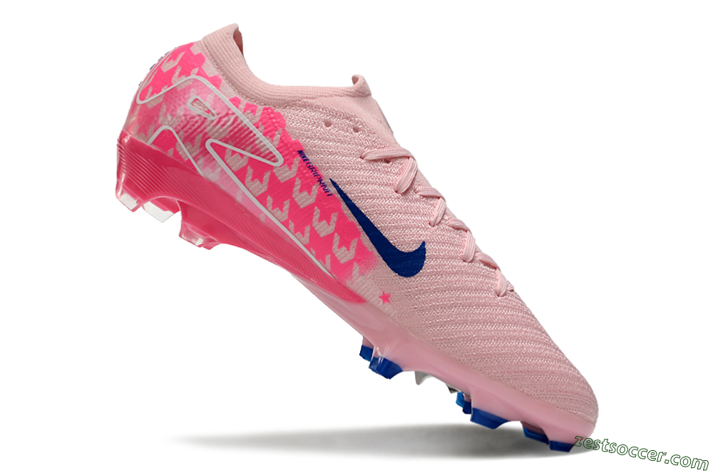 Nike Air Zoom Mercurial Vapor 16 Elite FG Low-Tops Soccer Cleats - Pink/White/Blue 4