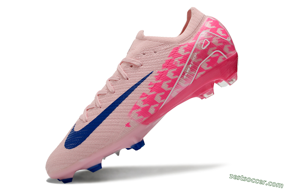 Nike Air Zoom Mercurial Vapor 16 Elite FG Low-Tops Soccer Cleats - Pink/White/Blue 5