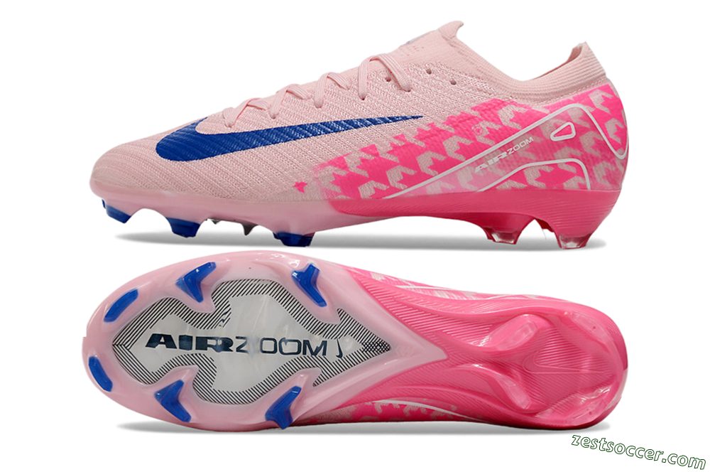 Nike Air Zoom Mercurial Vapor 16 Elite FG Low-Tops Soccer Cleats - Pink/White/Blue 1