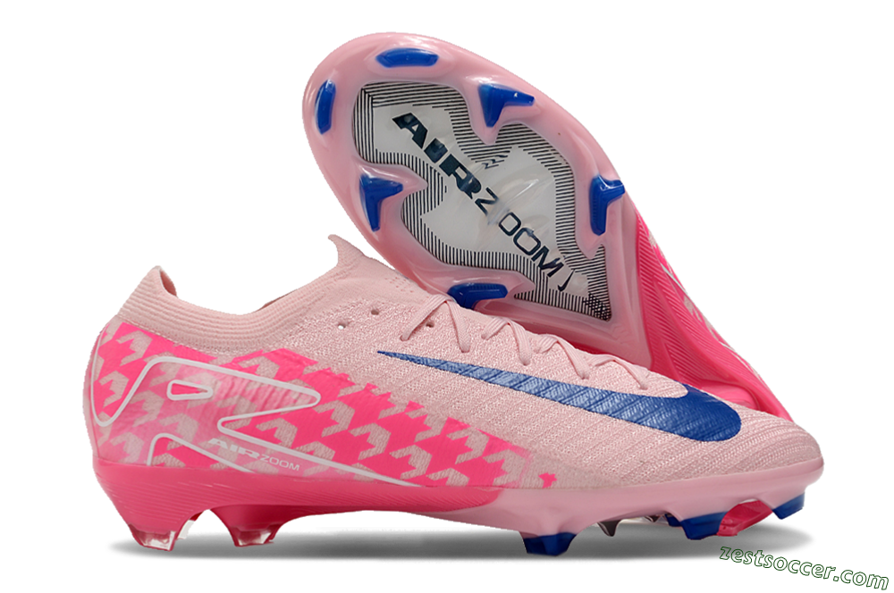Nike Air Zoom Mercurial Vapor 16 Elite FG Low-Tops Soccer Cleats - Pink/White/Blue 0