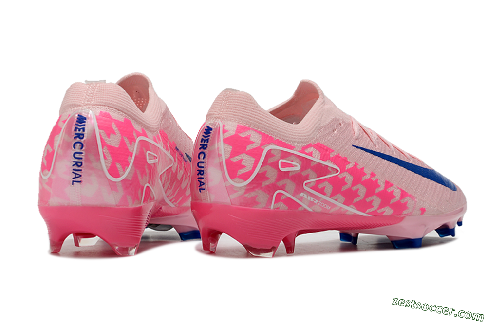 Nike Air Zoom Mercurial Vapor 16 Elite FG Low-Tops Soccer Cleats - Pink/White/Blue 6