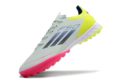 Adidas F50 Pro TF Low-Tops Soccer Shoes - Almost Blue/Semi Lucid Blue/Semi Solar Yellow