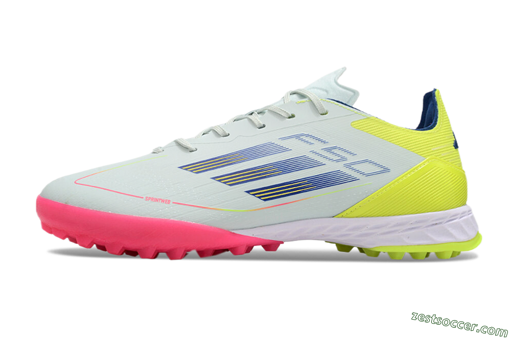 Adidas F50 Pro TF Low-Tops Soccer Shoes - Almost Blue/Semi Lucid Blue/Semi Solar Yellow 2