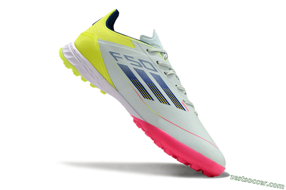 Adidas F50 Pro TF Low-Tops Soccer Shoes - Almost Blue/Semi Lucid Blue/Semi Solar Yellow 4
