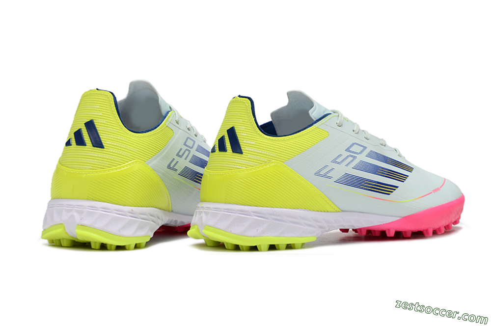 Adidas F50 Pro TF Low-Tops Soccer Shoes - Almost Blue/Semi Lucid Blue/Semi Solar Yellow 6