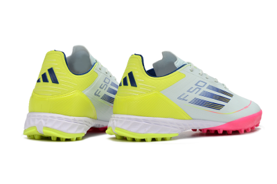 Adidas F50 Pro TF Low-Tops Soccer Shoes - Almost Blue/Semi Lucid Blue/Semi Solar Yellow