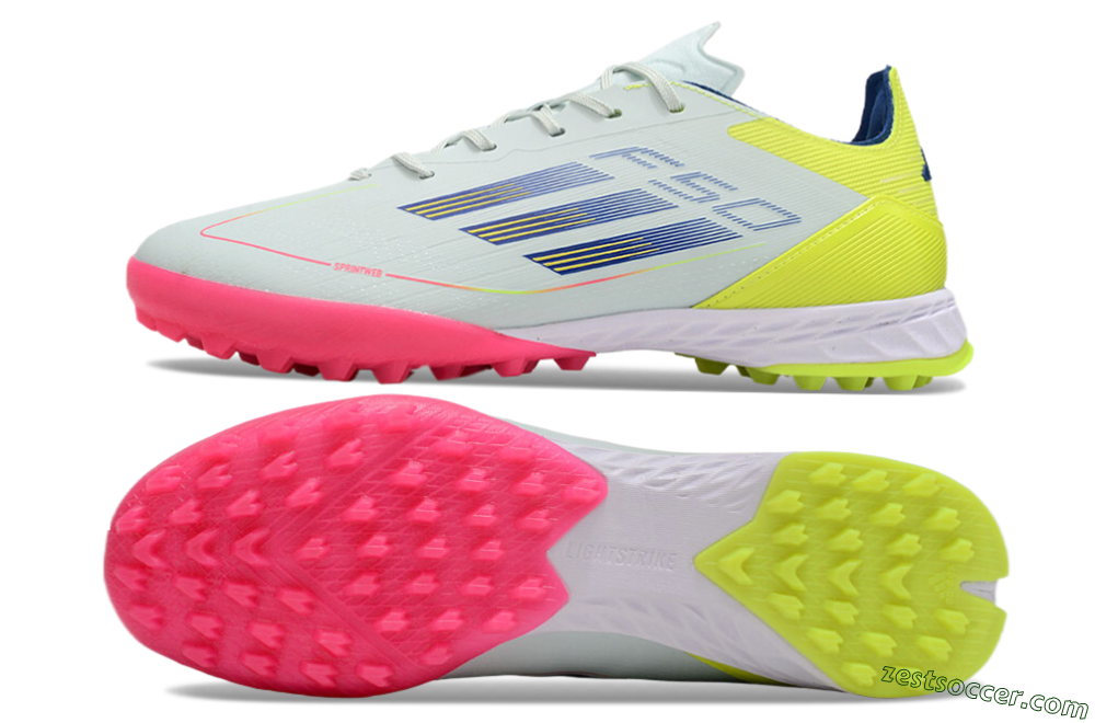 Adidas F50 Pro TF Low-Tops Soccer Shoes - Almost Blue/Semi Lucid Blue/Semi Solar Yellow 1