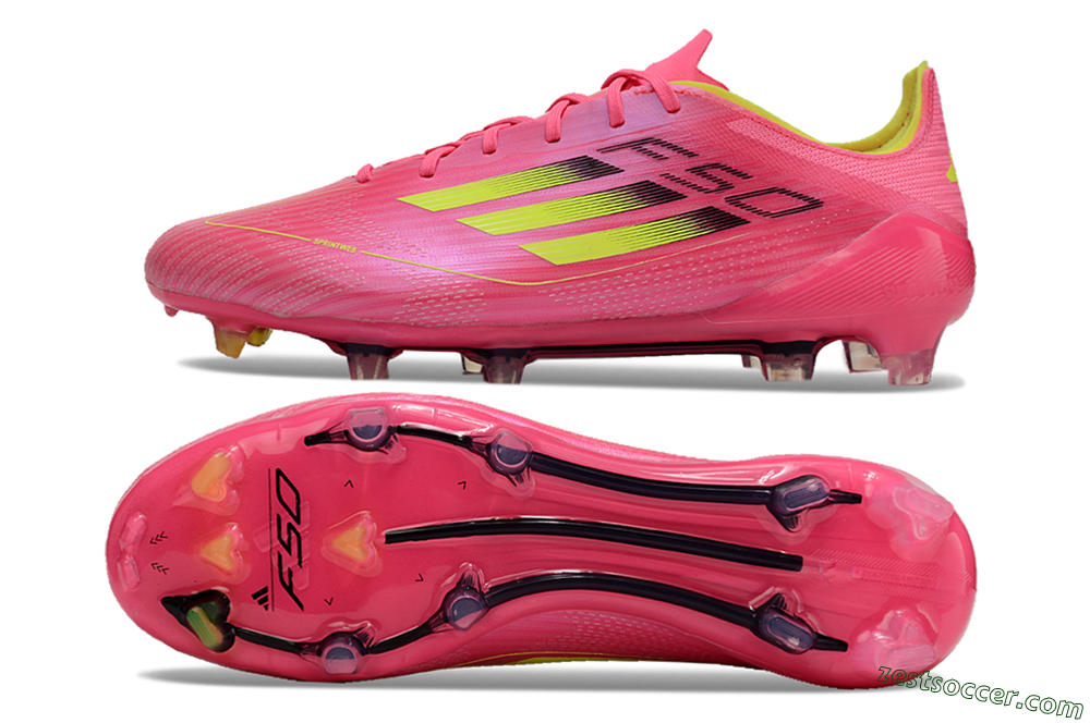 Adidas F50 Adizero FG Low-Tops Soccer Cleats - Pink/Yellow/Black 1