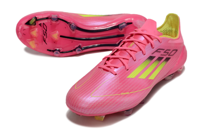 Adidas F50 Adizero FG Low-Tops Soccer Cleats - Pink/Yellow/Black