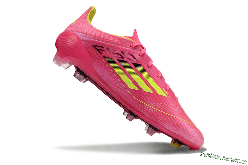 Adidas F50 Adizero FG Low-Tops Soccer Cleats - Pink/Yellow/Black 4