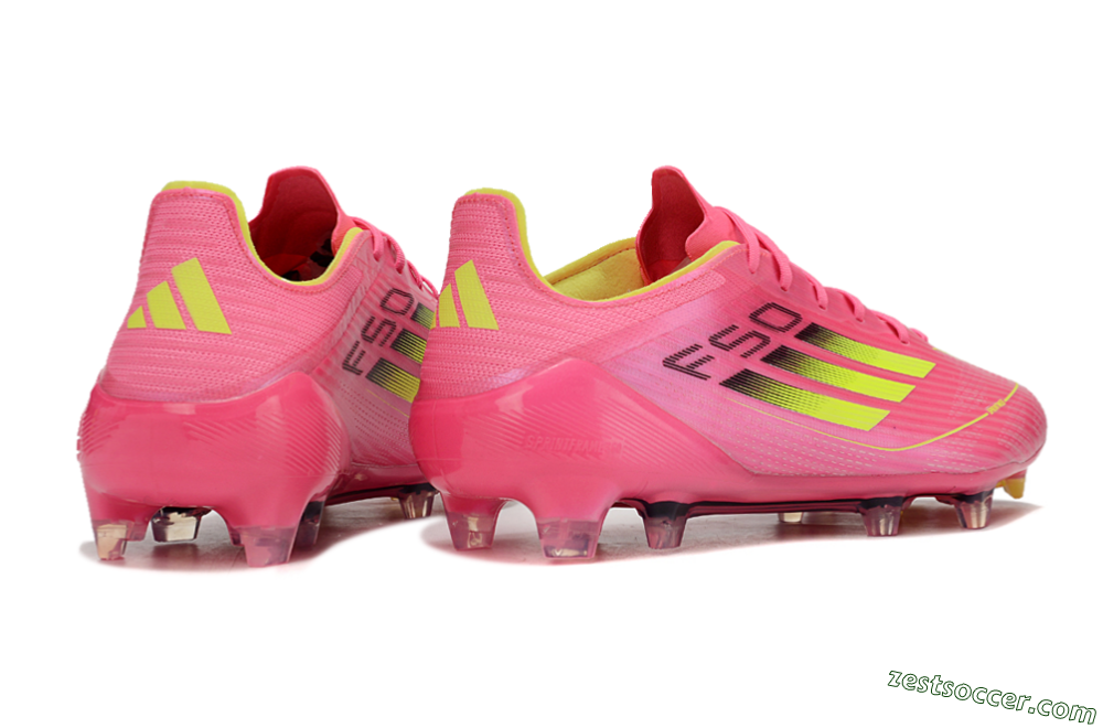 Adidas F50 Adizero FG Low-Tops Soccer Cleats - Pink/Yellow/Black 6