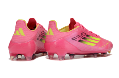 Adidas F50 Adizero FG Low-Tops Soccer Cleats - Pink/Yellow/Black