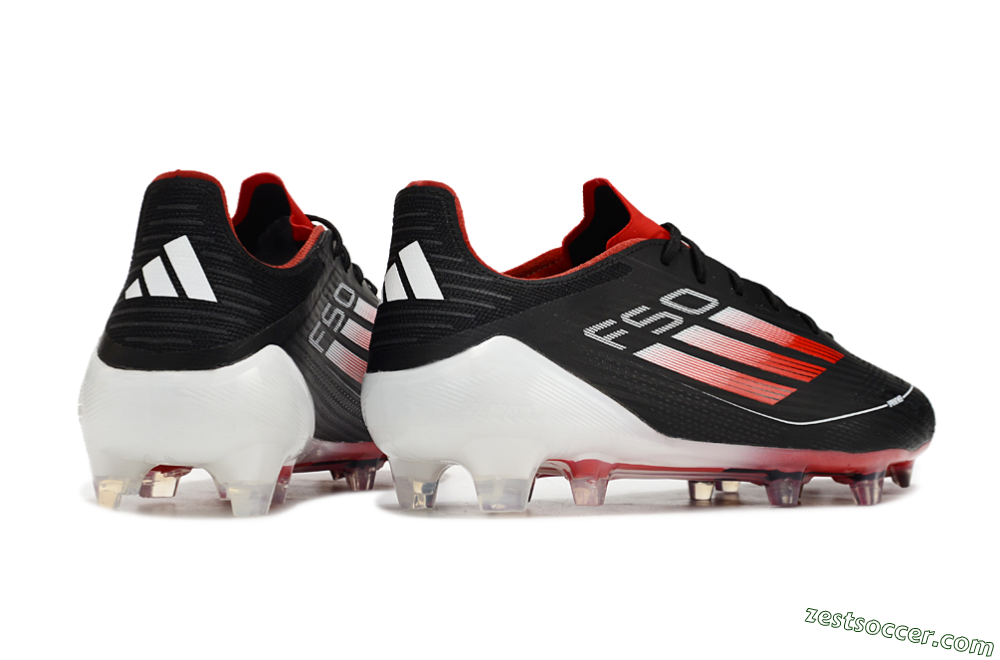Adidas F50 Elite FG Low-Tops Soccer Cleats - Black/Red/White 6