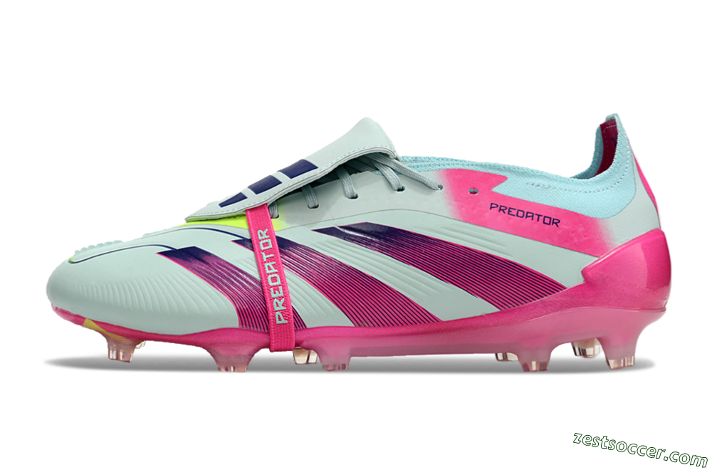 Adidas Predator Elite Foldover Tongue FG Low-Tops Soccer Cleats - Blue/Purple/Pink 2