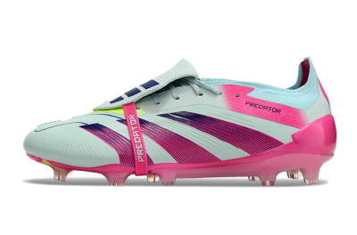 Adidas Predator Elite Foldover Tongue FG Low-Tops Soccer Cleats - Blue/Purple/Pink
