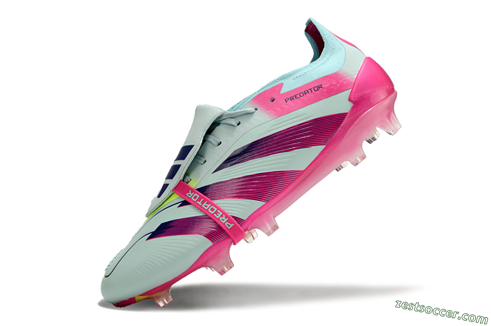 Adidas Predator Elite Foldover Tongue FG Low-Tops Soccer Cleats - Blue/Purple/Pink 5