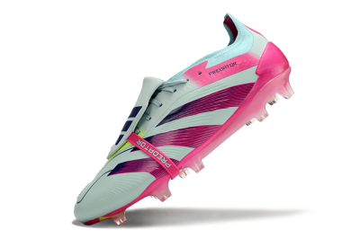 Adidas Predator Elite Foldover Tongue FG Low-Tops Soccer Cleats - Blue/Purple/Pink