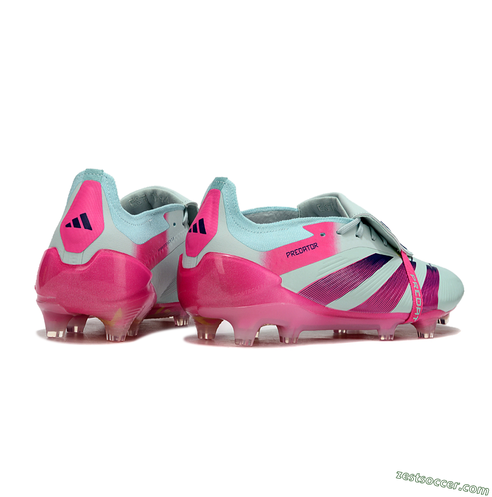 Adidas Predator Elite Foldover Tongue FG Low-Tops Soccer Cleats - Blue/Purple/Pink 6