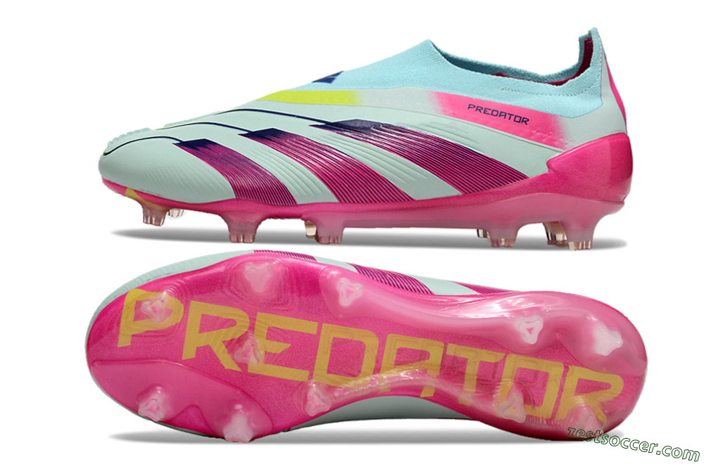 Adidas Predator Accuracy+ FG Low-Tops Soccer Cleats - Blue/Purple/Pink 1
