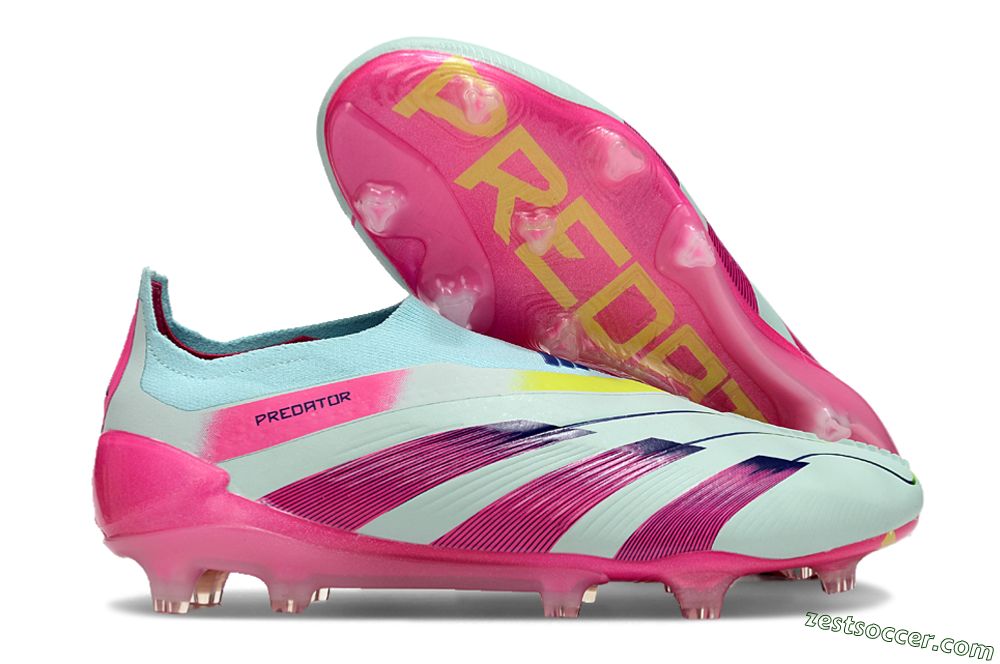 Adidas Predator Accuracy+ FG Low-Tops Soccer Cleats - Blue/Purple/Pink 0