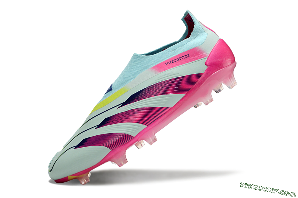 Adidas Predator Accuracy+ FG Low-Tops Soccer Cleats - Blue/Purple/Pink 5