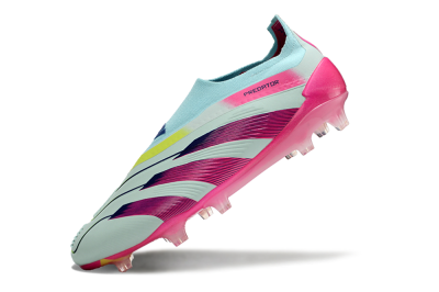 Adidas Predator Accuracy+ FG Low-Tops Soccer Cleats - Blue/Purple/Pink