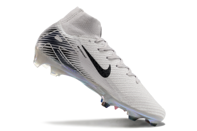 Nike Air Zoom Mercurial Superfly 10 Elite FG High-Tops Soccer Cleats - Grey/Black/Gold