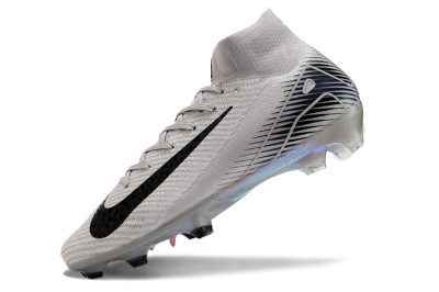 Nike Air Zoom Mercurial Superfly 10 Elite FG High-Tops Soccer Cleats - Grey/Black/Gold