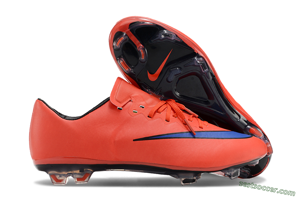 Nike Mercurial Vapor 10 FG Low-Tops Soccer Cleats - Red/Blue/Black 0