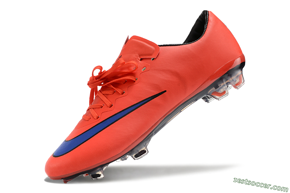 Nike Mercurial Vapor 10 FG Low-Tops Soccer Cleats - Red/Blue/Black 5