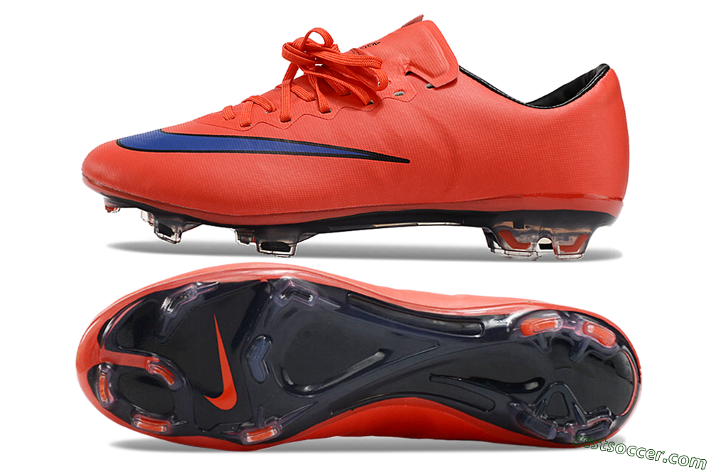 Nike Mercurial Vapor 10 FG Low-Tops Soccer Cleats - Red/Blue/Black 1