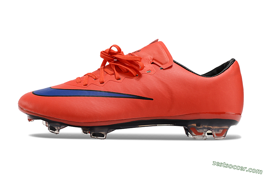 Nike Mercurial Vapor 10 FG Low-Tops Soccer Cleats - Red/Blue/Black 2