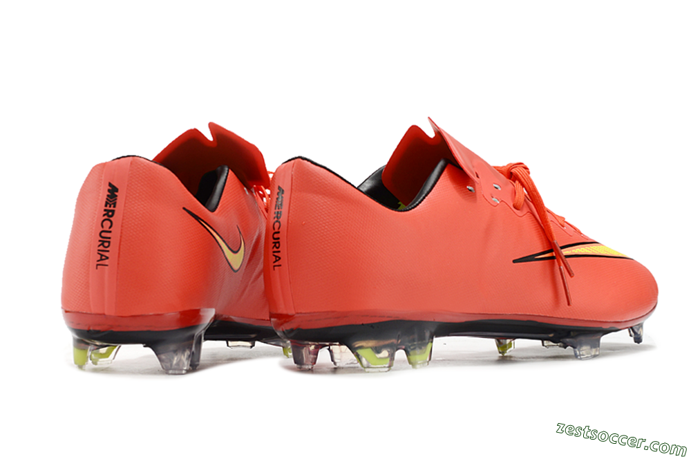 Nike Mercurial Vapor 10 FG Low-Tops Soccer Cleats - Red/Yellow/Black 6