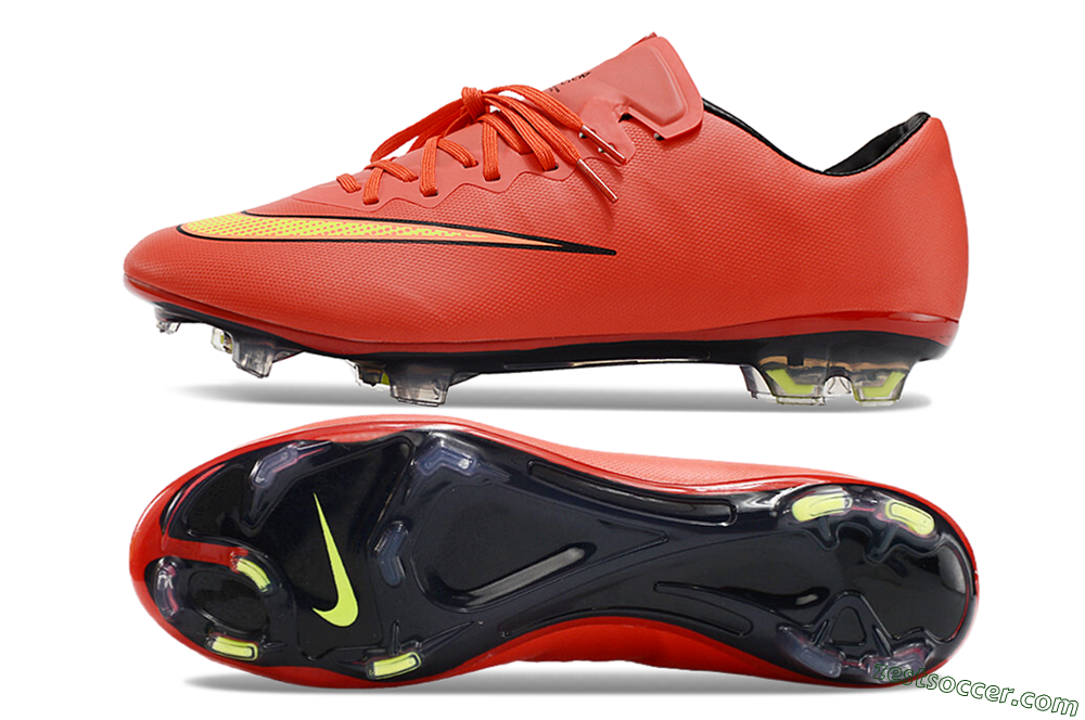 Nike Mercurial Vapor 10 FG Low-Tops Soccer Cleats - Red/Yellow/Black 1