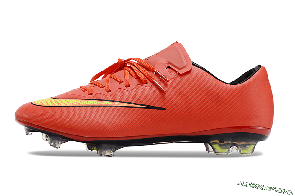 Nike Mercurial Vapor 10 FG Low-Tops Soccer Cleats - Red/Yellow/Black 2