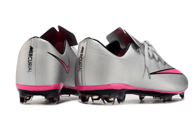 Nike Mercurial Vapor 10 FG Low-Tops Soccer Cleats - Silver/Pink/Black