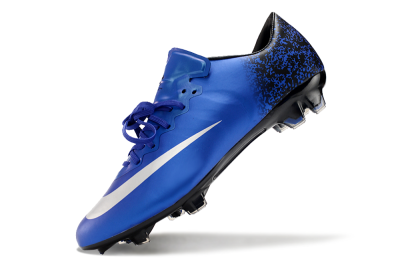 Nike Mercurial Vapor 10 FG Low-Tops Soccer Cleats - Blue/White/Black