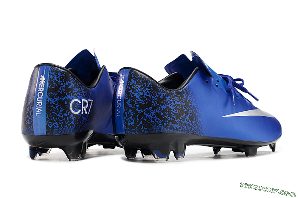 Nike Mercurial Vapor 10 FG Low-Tops Soccer Cleats - Blue/White/Black 6