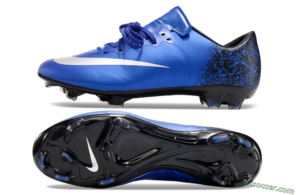 Nike Mercurial Vapor 10 FG Low-Tops Soccer Cleats - Blue/White/Black 1