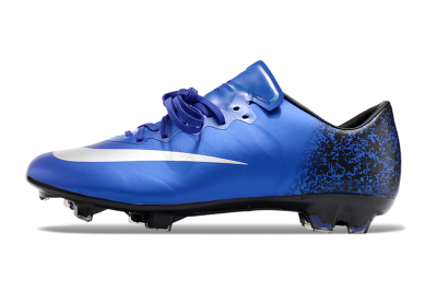 Nike Mercurial Vapor 10 FG Low-Tops Soccer Cleats - Blue/White/Black