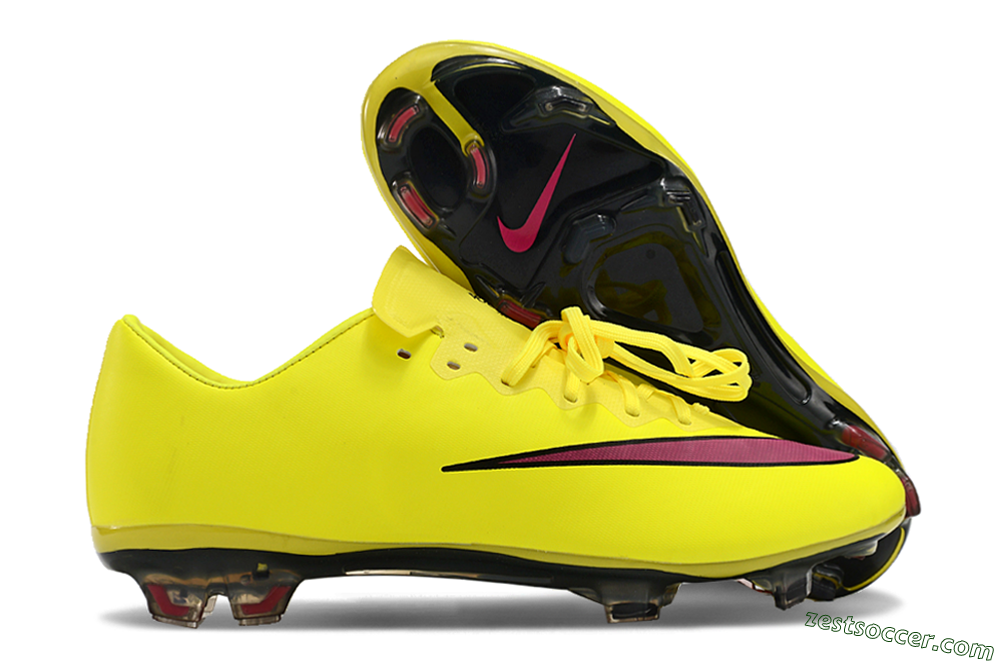 Nike Mercurial Vapor 10 FG Low-Tops Soccer Cleats - Yellow/Black/Red 0